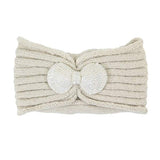 Soft Knit Accented Plush Bow Detailed Headband Ear Warmer - Madeline Love - Flyclothing LLC