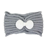 Soft Knit Accented Plush Bow Detailed Headband Ear Warmer - Madeline Love - Flyclothing LLC