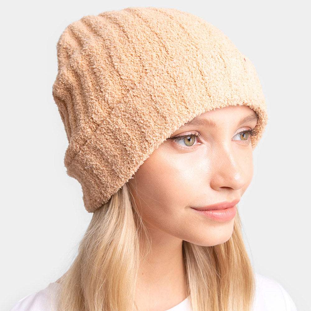Soft Solid Knit Beanie Hat - Madeline Love - Flyclothing LLC