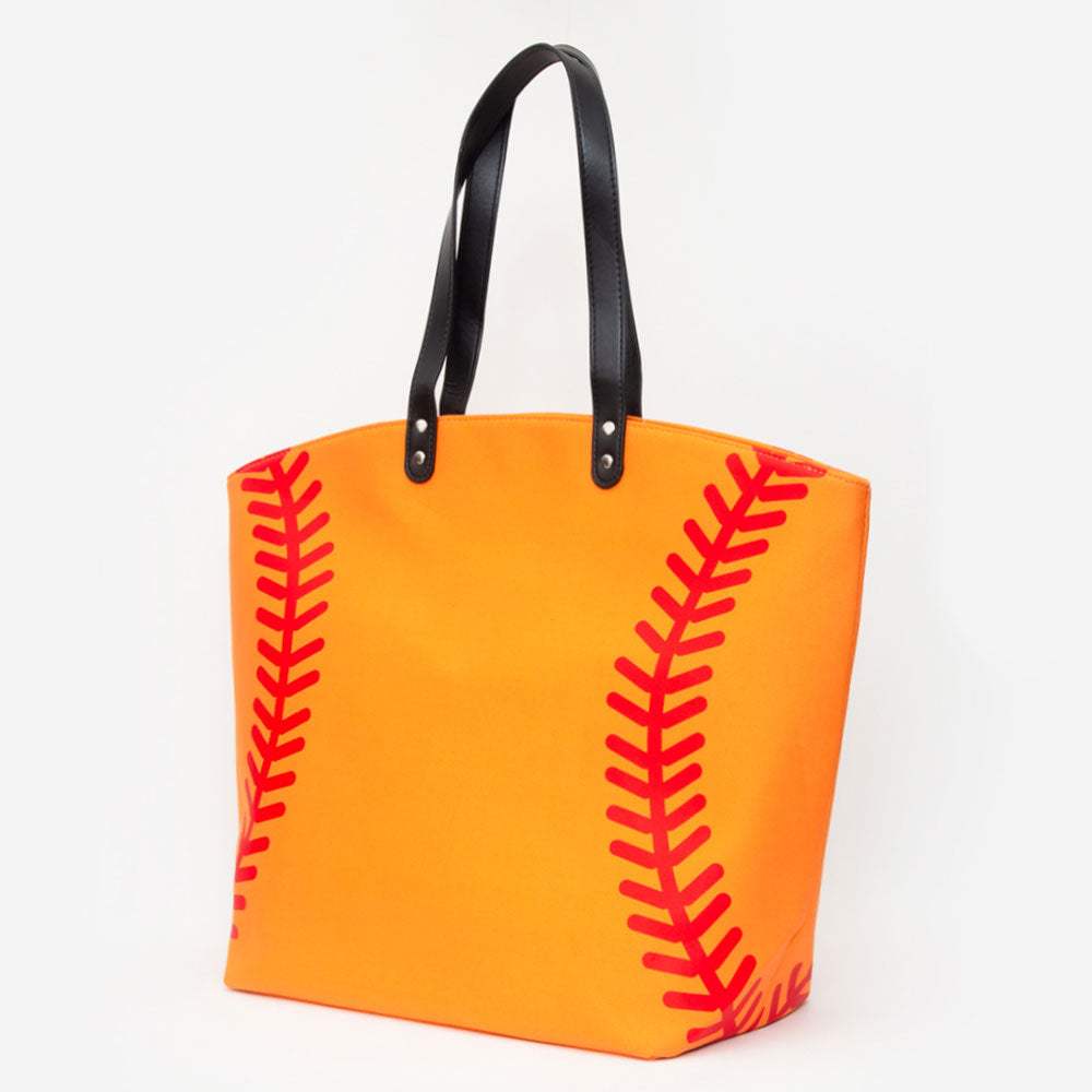 Softball Stitch Large Tote Bag / Shoulder Bag - Madeline Love - Flyclothing LLC