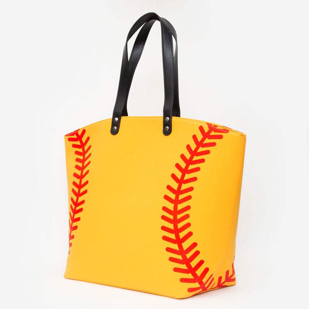 Softball Stitch Large Tote Bag / Shoulder Bag - Madeline Love - Flyclothing LLC
