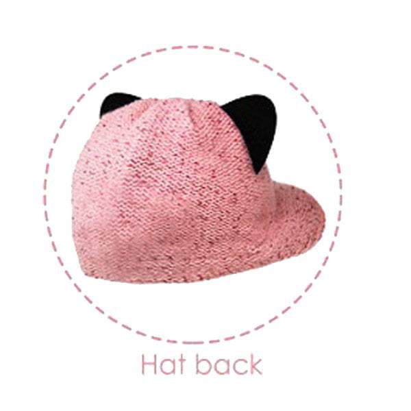 Solid Cat Ear Slouchy Newsboy Cap - Madeline Love - Flyclothing LLC