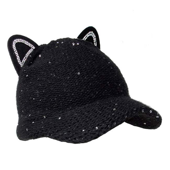 Solid Cat Ear Slouchy Newsboy Cap - Madeline Love - Flyclothing LLC