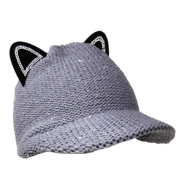 Solid Cat Ear Slouchy Newsboy Cap - Madeline Love - Flyclothing LLC
