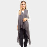Solid Fringe Knit Vest - Madeline Love - Flyclothing LLC