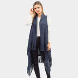 Solid Fringe Knit Vest - Madeline Love - Flyclothing LLC