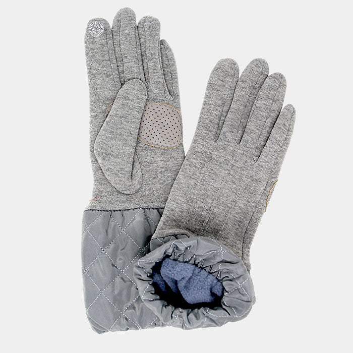 Solid Quilted Tris Smart Touch Gloves - Madeline Love - Flyclothing LLC
