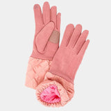 Solid Quilted Tris Smart Touch Gloves - Madeline Love - Flyclothing LLC