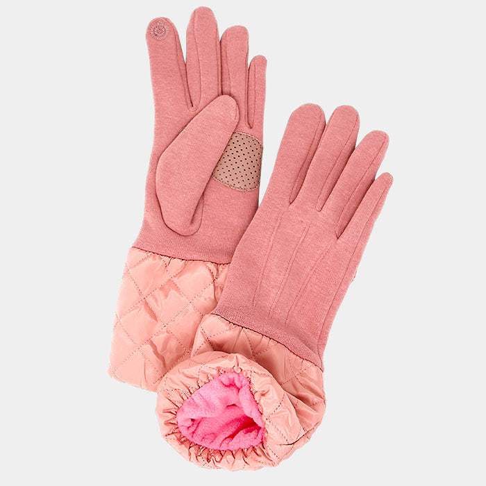 Solid Quilted Tris Smart Touch Gloves - Madeline Love - Flyclothing LLC