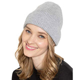 Solid Ribbed Cuff Beanie Hat - Madeline Love - Flyclothing LLC