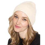 Solid Ribbed Cuff Beanie Hat - Madeline Love - Flyclothing LLC