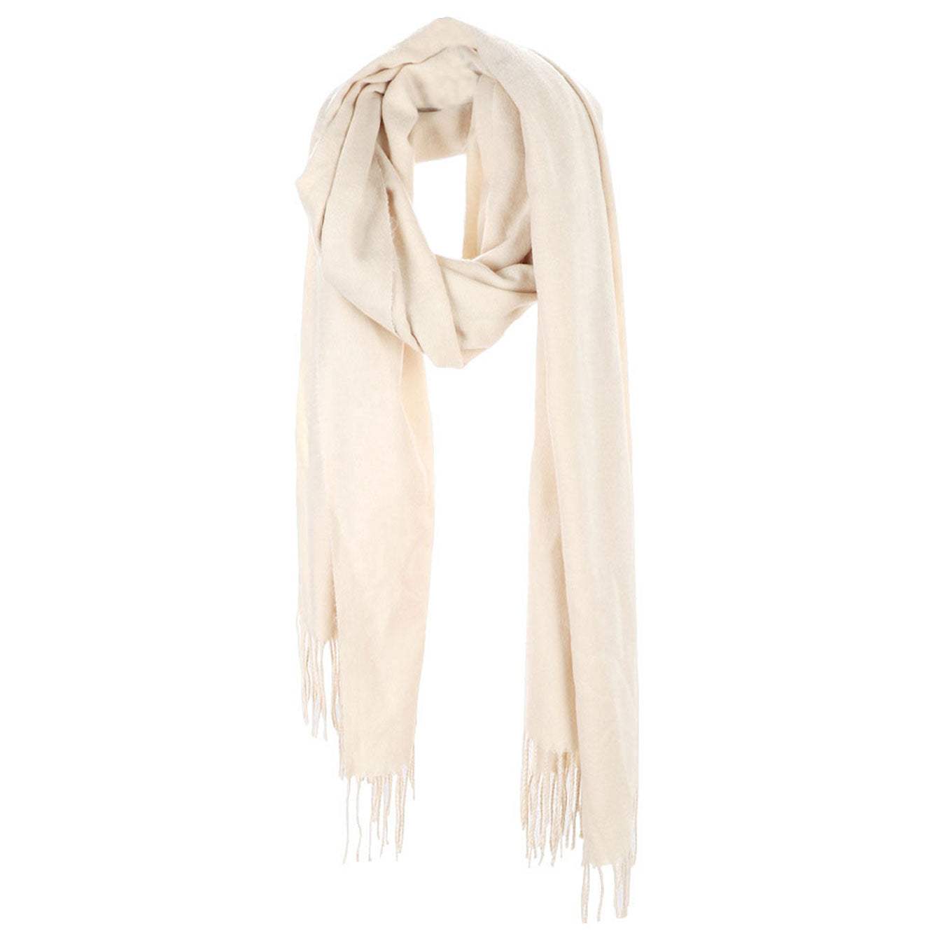 Solid Tassel Oblong Scarf - Madeline Love - Flyclothing LLC