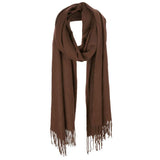 Solid Tassel Oblong Scarf - Madeline Love - Flyclothing LLC