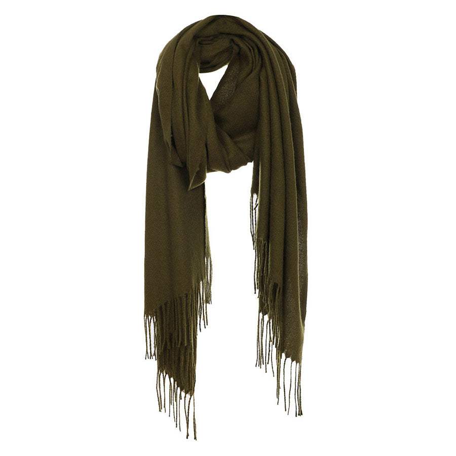 Solid Tassel Oblong Scarf - Madeline Love - Flyclothing LLC
