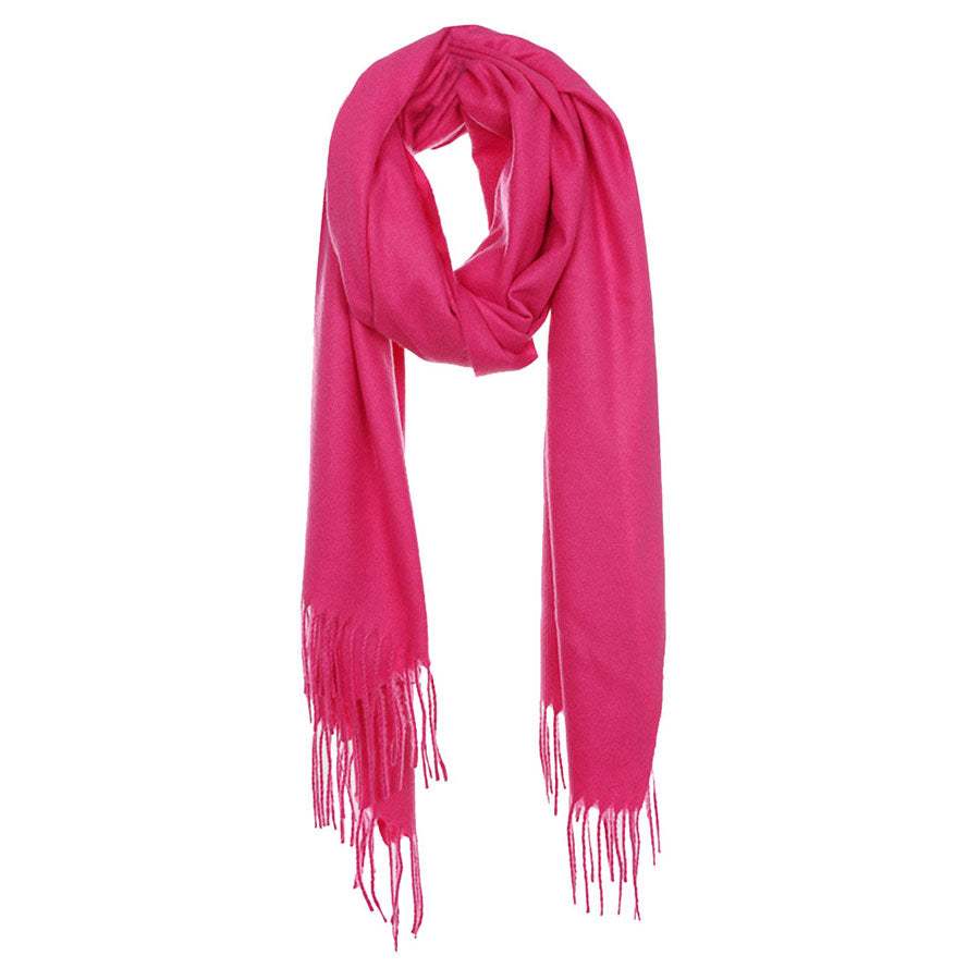 Solid Tassel Oblong Scarf - Madeline Love - Flyclothing LLC