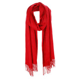Solid Tassel Oblong Scarf - Madeline Love - Flyclothing LLC