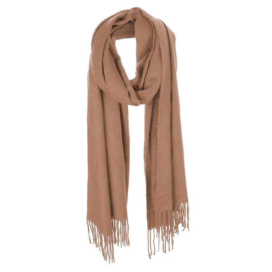 Solid Tassel Oblong Scarf - Madeline Love - Flyclothing LLC