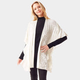 Solid Velvet Shawl Poncho - Madeline Love - Flyclothing LLC