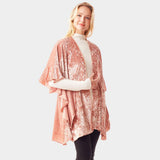 Solid Velvet Shawl Poncho - Madeline Love - Flyclothing LLC