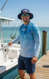 Men's Marlin Hex L/S UV Fishing Shirt - Hook & Tackle - Flyclothing LLC