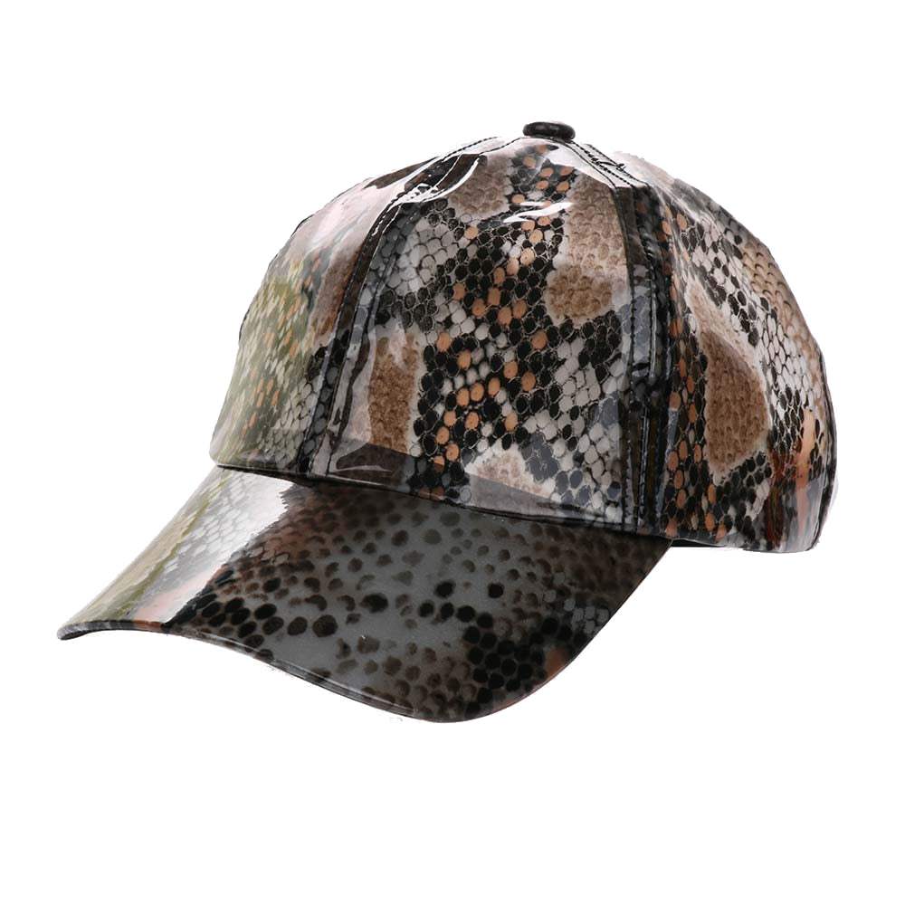 Sophie Snake Skin Pattern Baseball Cap, Animal Print - Madeline Love - Flyclothing LLC