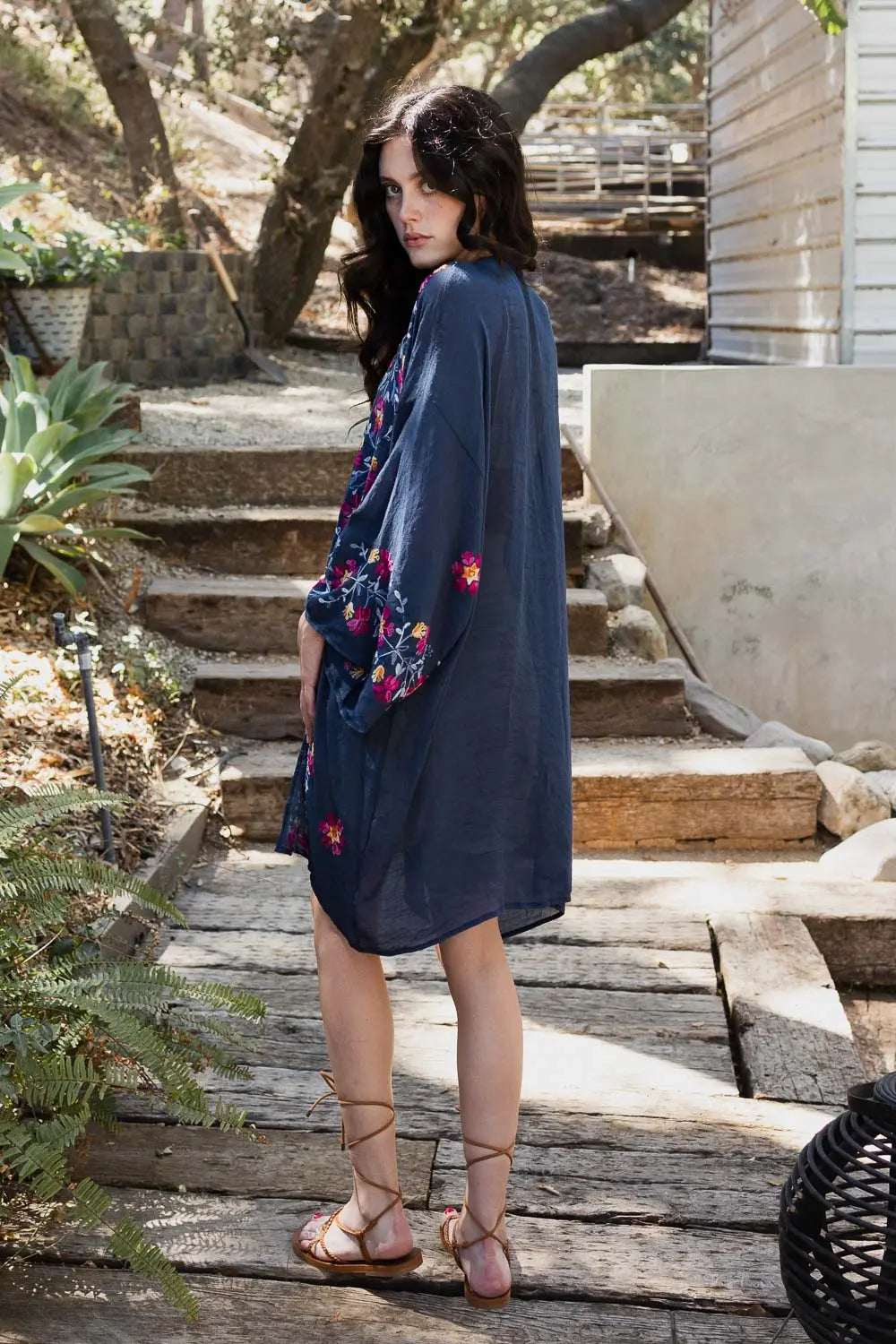 Lightweight Anemone Kimono – Floral Elegance for Any Occasion - Boho Clothing and Accessories - Flyclothing LLC