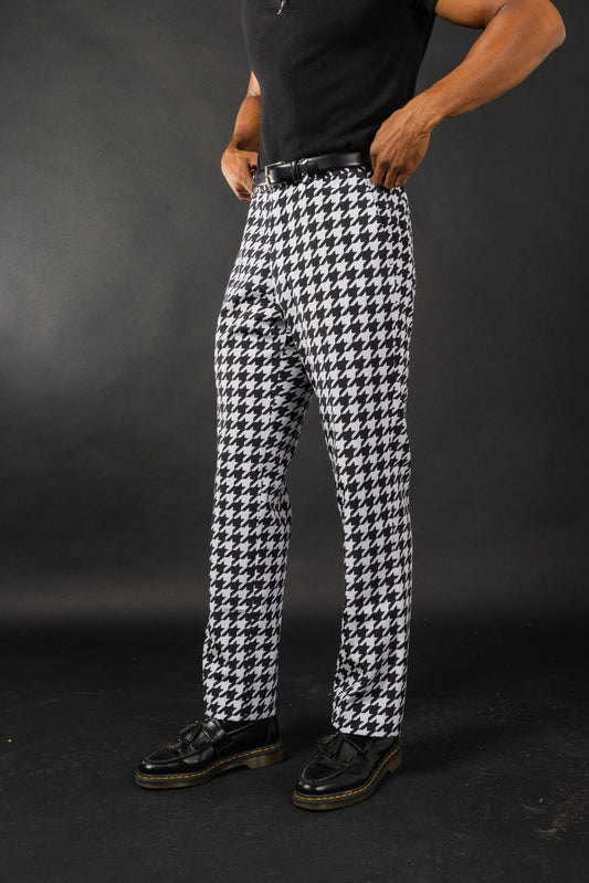 The Sophistication | Houndstooth Suit Pants - Shinesty