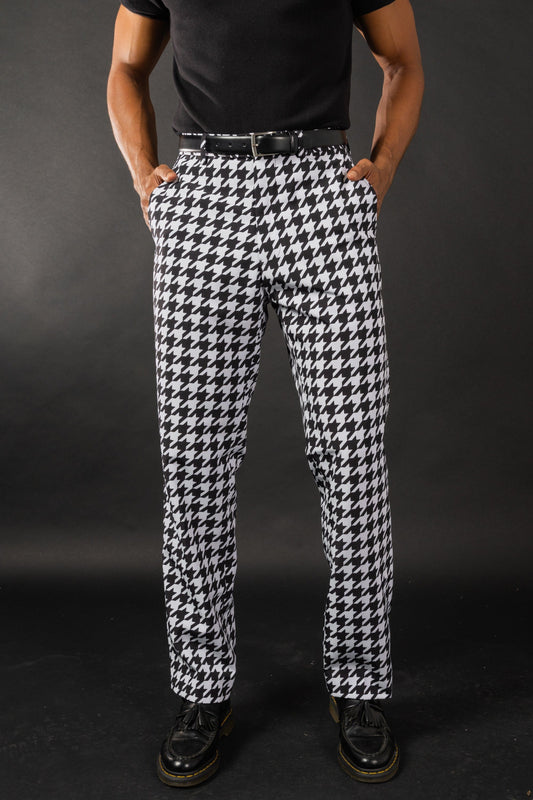 The Sophistication | Houndstooth Suit Pants - Shinesty