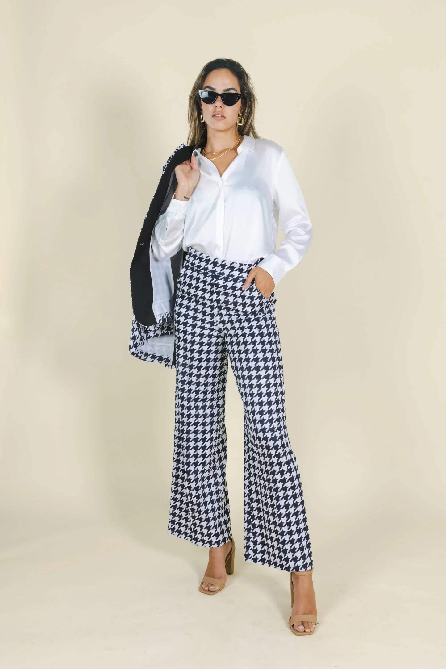 The Sophistication | Houndstooth Women's Suit Pants - Shinesty - Flyclothing LLC