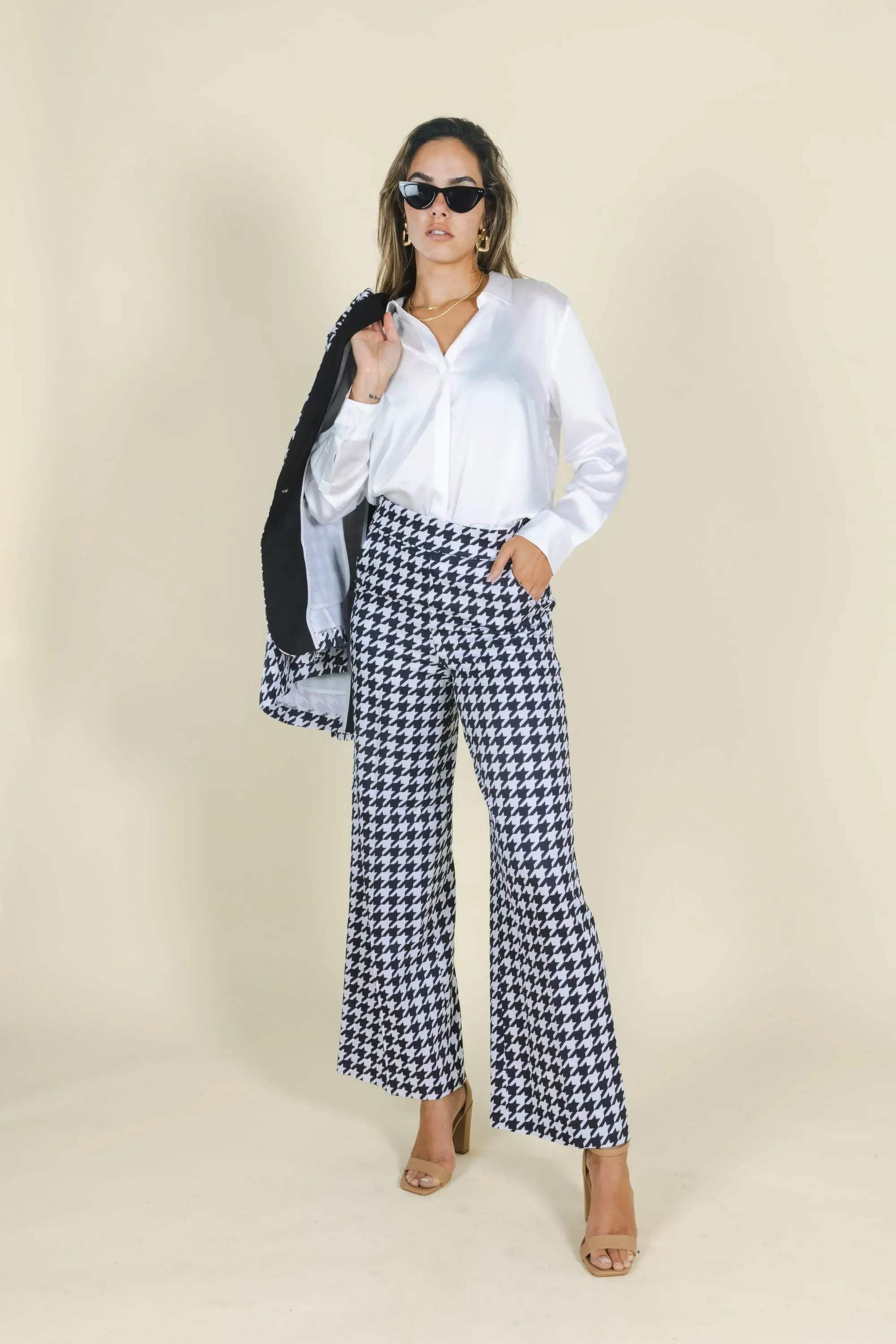 The Sophistication | Houndstooth Women's Suit Pants - Shinesty - Flyclothing LLC