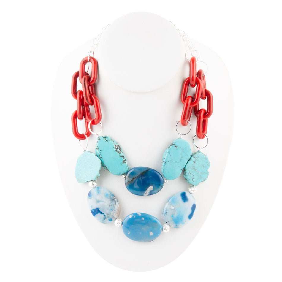 Southwest Mix Agate Statement Necklace - Barse Jewelry - Flyclothing LLC