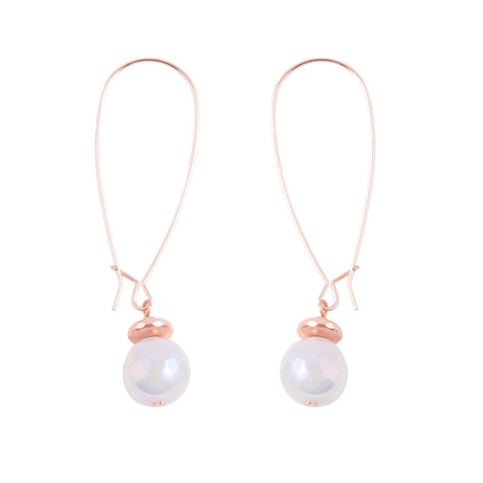 Sparkle and Shine Copper and Jade Loop Earring - Barse Jewelry