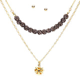 Sparkling Shamballa Ball Christmas Gift Bow Pendant Necklace - Madeline Love - Flyclothing LLC