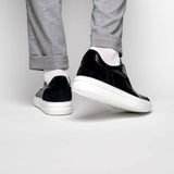 65-219-BLK SPETTACOLARE Italian Glove Baby Calf Sneakers, Black - Zelli Italia - Flyclothing LLC