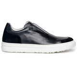 65-219-BLK SPETTACOLARE Italian Glove Baby Calf Sneakers, Black - Zelli Italia - Flyclothing LLC