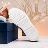 65-225-CGN SPETTACOLARE Italian Pebble Grain Calfskin Sneakers Cognac - Zelli Italia - Flyclothing LLC