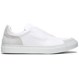 65-225-WHT SPETTACOLARE Italian Pebble Grain Calfskin Sneakers White - Zelli Italia - Flyclothing LLC