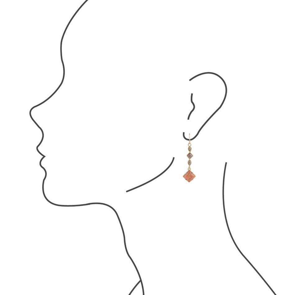 Spicy Orange Coral Drop Earrings - Barse Jewelry - Flyclothing LLC