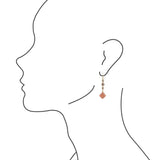 Spicy Orange Coral Drop Earrings - Barse Jewelry