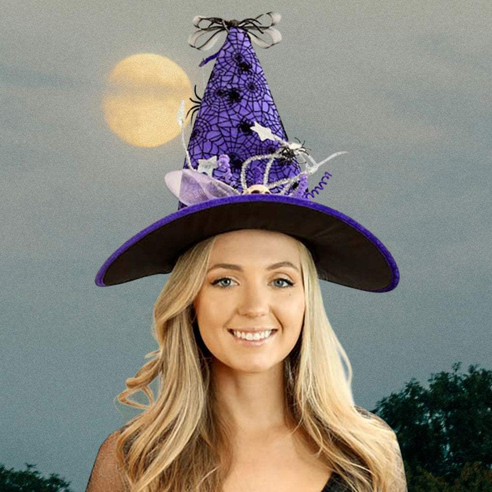 Spider Web Halloween Witch Hat - Madeline Love - Flyclothing LLC