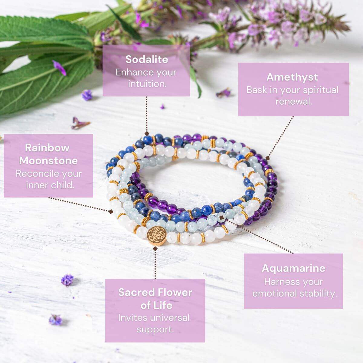 Spiritual Healing Bracelet Pack of 4 - Conscious Items - Flyclothing LLC