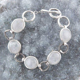 Splender Grey Quartz Sterling Link Bracelet - Barse Jewelry - Flyclothing LLC