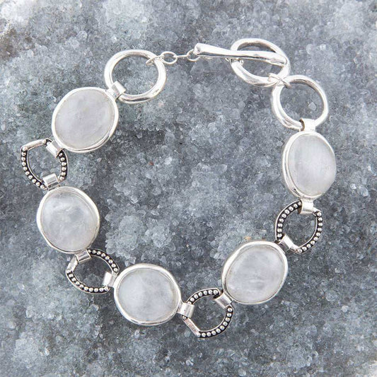 Splender Grey Quartz Sterling Link Bracelet - Barse Jewelry - Flyclothing LLC
