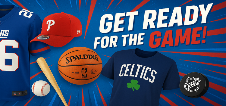 Sports banner with licensed items - GET READY FOR THE GAME!
