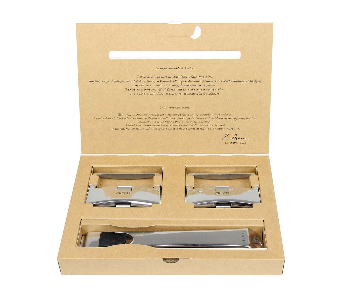 Set of 1 Handle + 2 Side Handles - Casteline Collection - CRISTEL USA - Flyclothing LLC