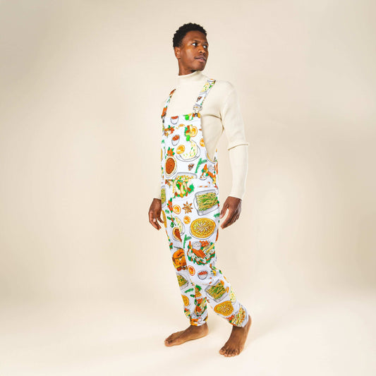 The Spread | White Thanksgiving Pajamaralls® - Shinesty - Flyclothing LLC