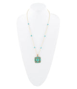 Squared Up Green Turquoise Pendant Necklace - Barse Jewelry - Flyclothing LLC