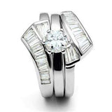 SS025 - Silver 925 Sterling Silver Ring with AAA Grade CZ in Clear - Alamode - Flyclothing LLC