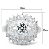 SS026 - Silver 925 Sterling Silver Ring with AAA Grade CZ in Clear - Alamode - Flyclothing LLC