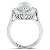 SS027 - Silver 925 Sterling Silver Ring with AAA Grade CZ in Clear - Alamode - Flyclothing LLC